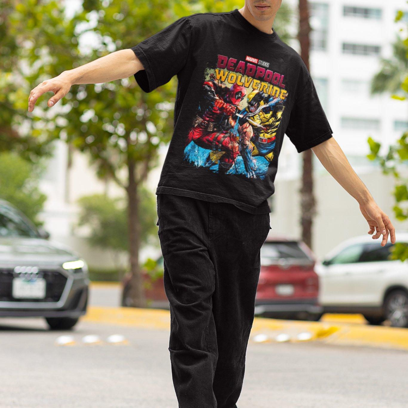 Deadpool & Wolverine: The Ultimate Showdown Oversize T - shirt - ThreadGods