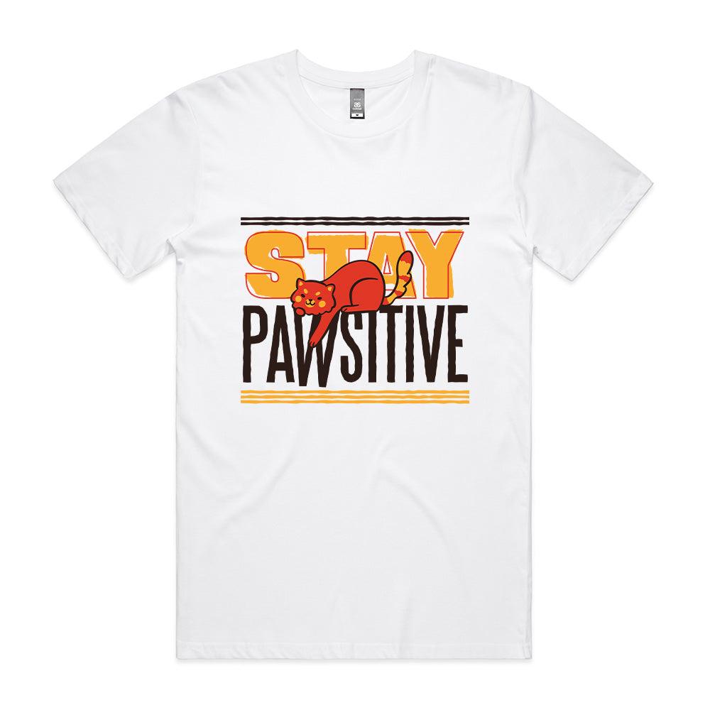 Stay Pawsitive T-Shirt - THREADGODS