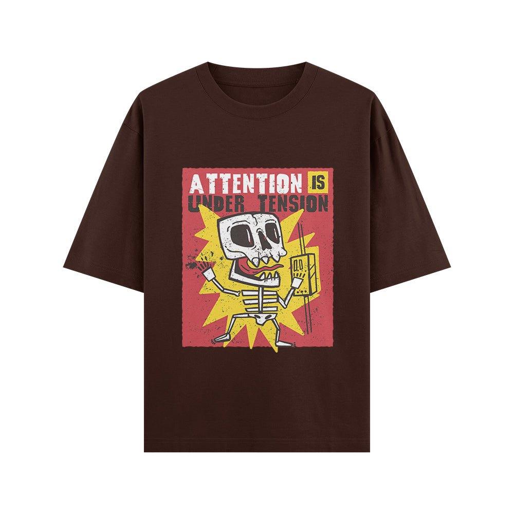 Attention Oversize T - shirt - ThreadGods