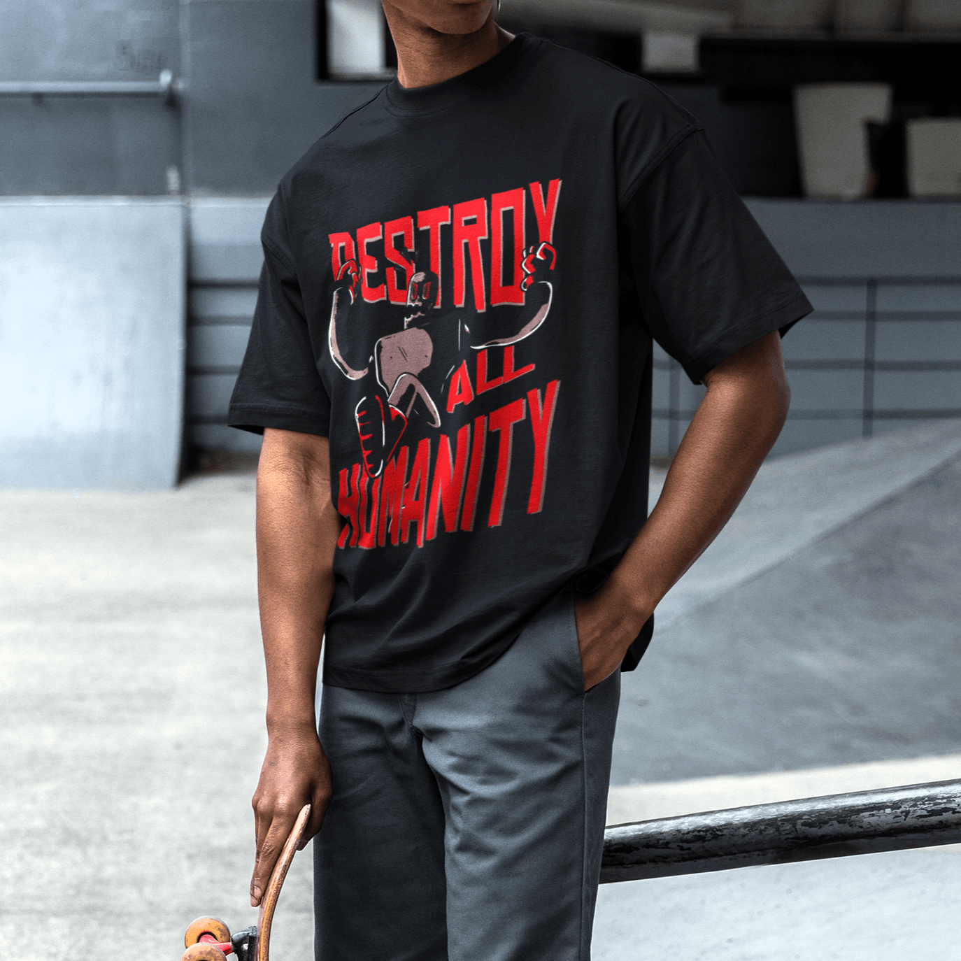 Destroy all Humanity Oversize T-shirt - THREADGODS